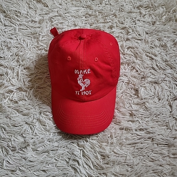 Petals And Peacocks Red Make It Hot Sriracha Vibes Baseball Cap Hat - Picture 7 of 9